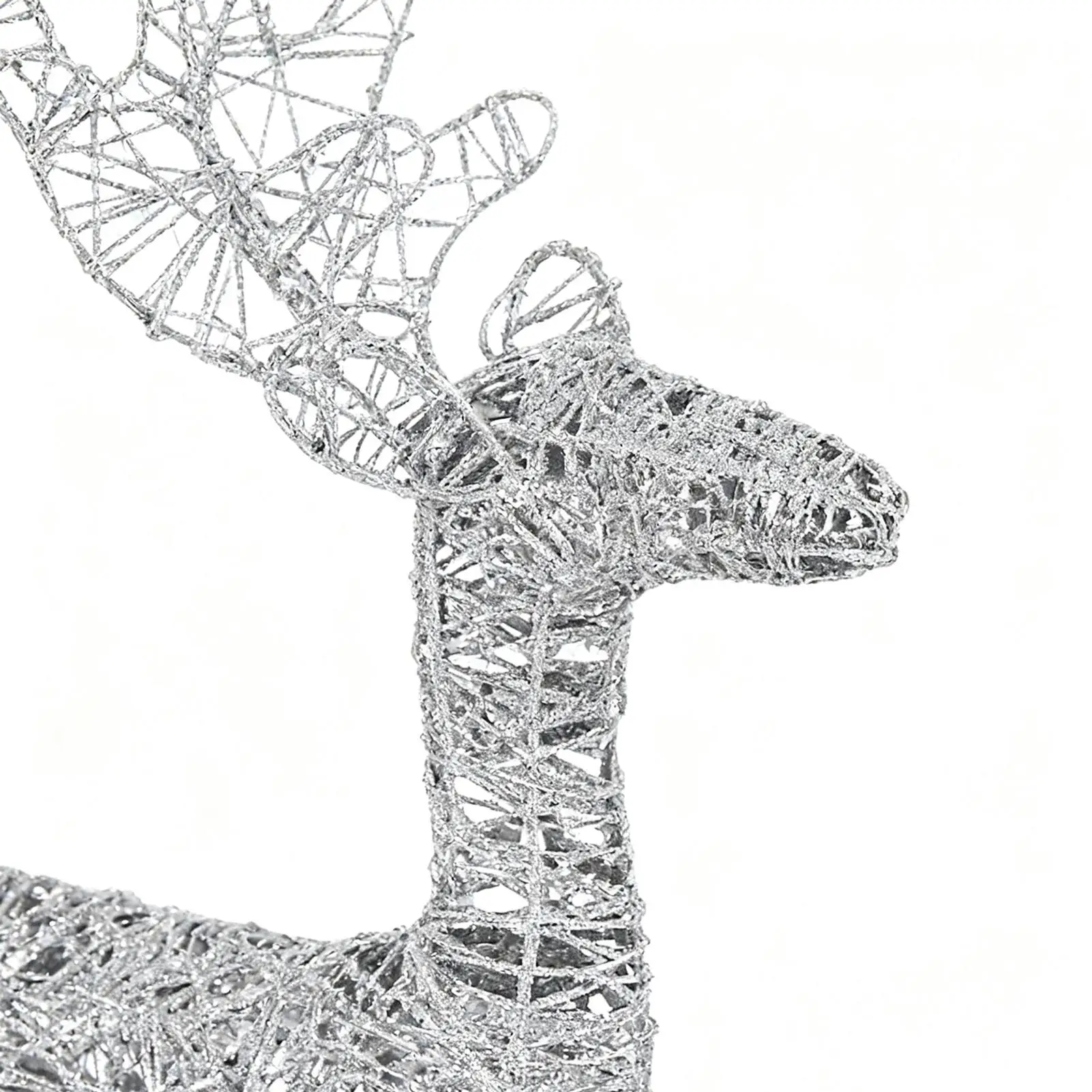 

Рождественский освещенный олень, антикоррозийное праздничное украшение, предварительно освещенный рождественский блестящий олень для внутреннего и наружного газона переднего двора