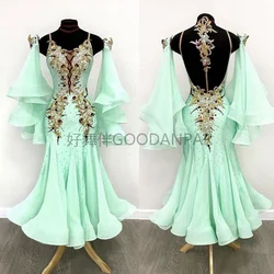 Costume Standard Dance Dress for Competition Ballroom Dance Dress gown Waltz dance dress Stage GOODANPAR