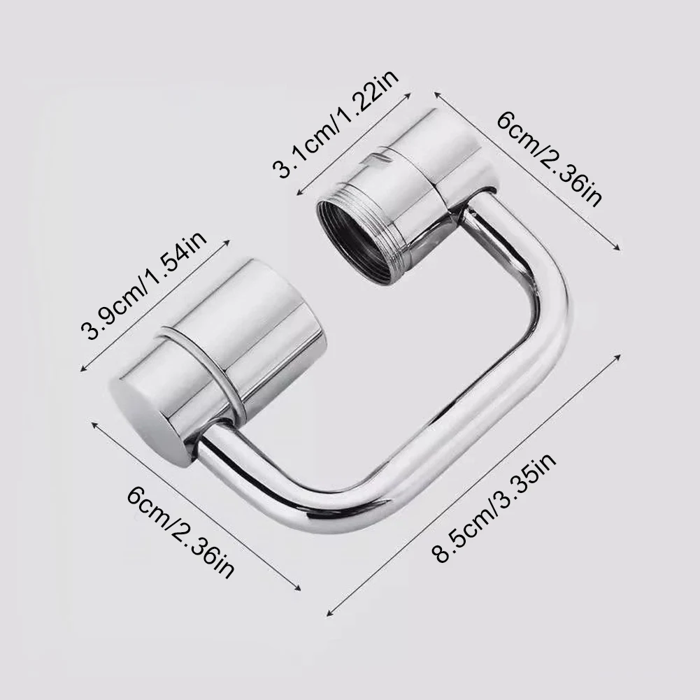 Rotating Spray Faucet Stainless Steel Water Faucet Extension Bathroom Faucet Extender for Sink Face Washing