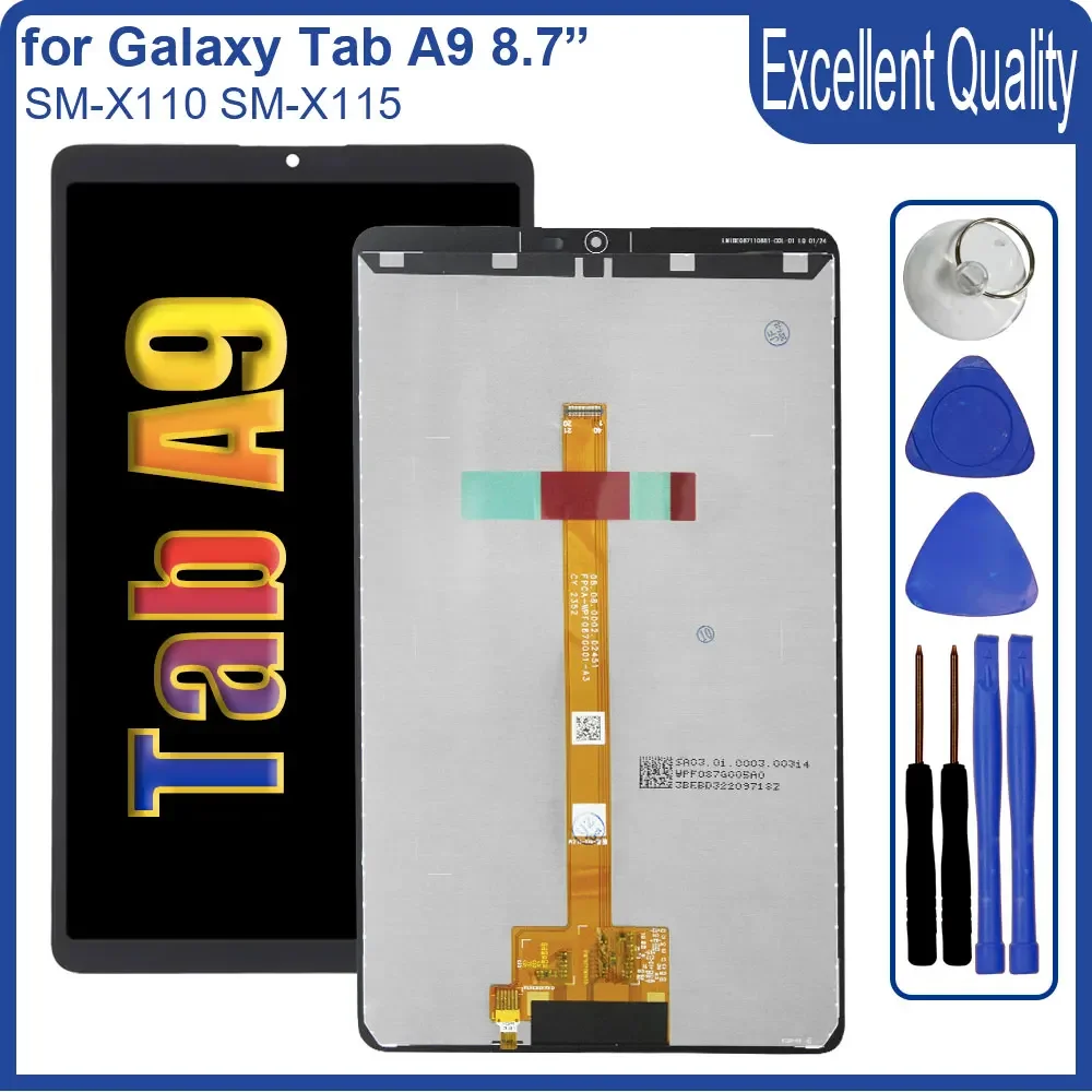 

8.7'' Tested LCD for Samsung Galaxy Tab A9 X110 LCD Display Touch Screen Panel Assembly Replacement for Samsung Tab A9 X115 LCD