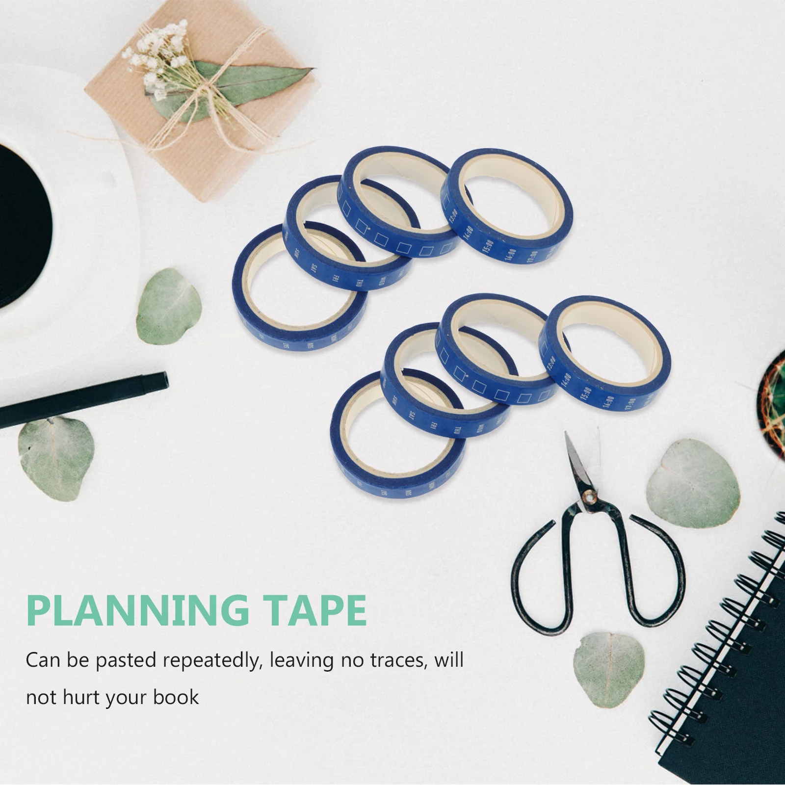 8 لفات شريط إدارة الوقت اشي مخطط ملصق للجدول اليومي ورقة العمل سكرابوكينغ Diy بها بنفسك الحرفية ديكور خطة ألوان عشوائية