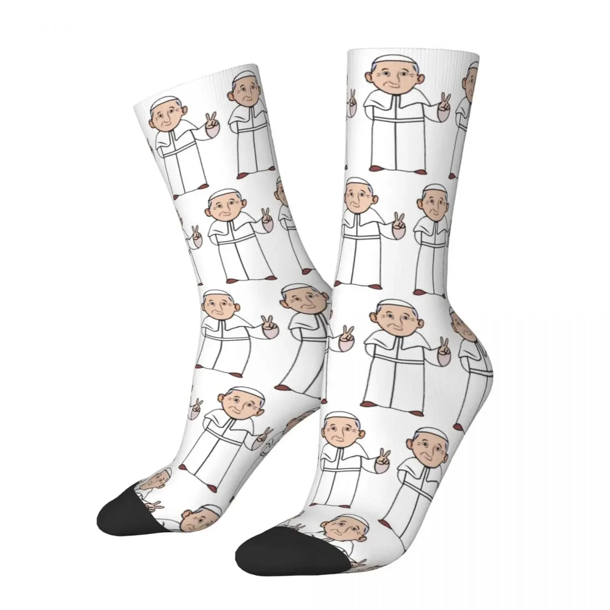 Pope Francis Socks Harajuku Super Soft Stockings All Season Long Socks Accessories for Unisex Gifts