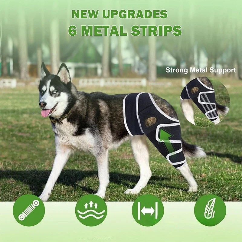Dog Knee Brace for Torn Acl Hind Leg - Protect Dog Joints, Warm Joint Pain Relief, Four Leg Universal Brace For Small Big Breeds