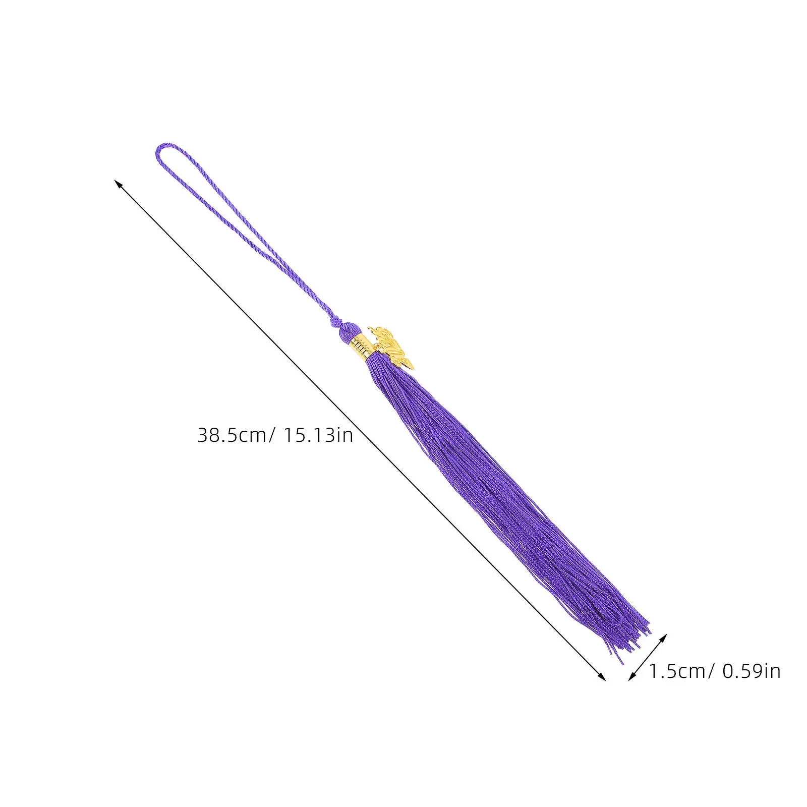 Graduation Cap Tassel Charm Doctoral Cap Decoration Elegant Graduation Ceremony DIY Memorial Grad Accessories Purple Tassel