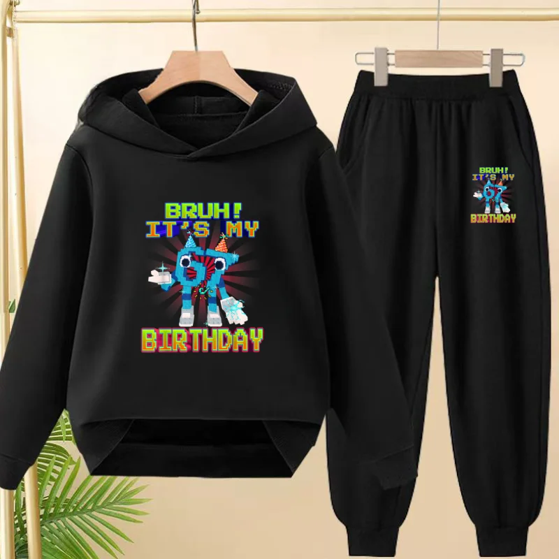 

Six Seven Number Cartoon Funny Print Kids Spring Autumn Casual 2Pcs Hoodie+Pants Tracksuits 3-12Years Boys Girls Jogging Clothes