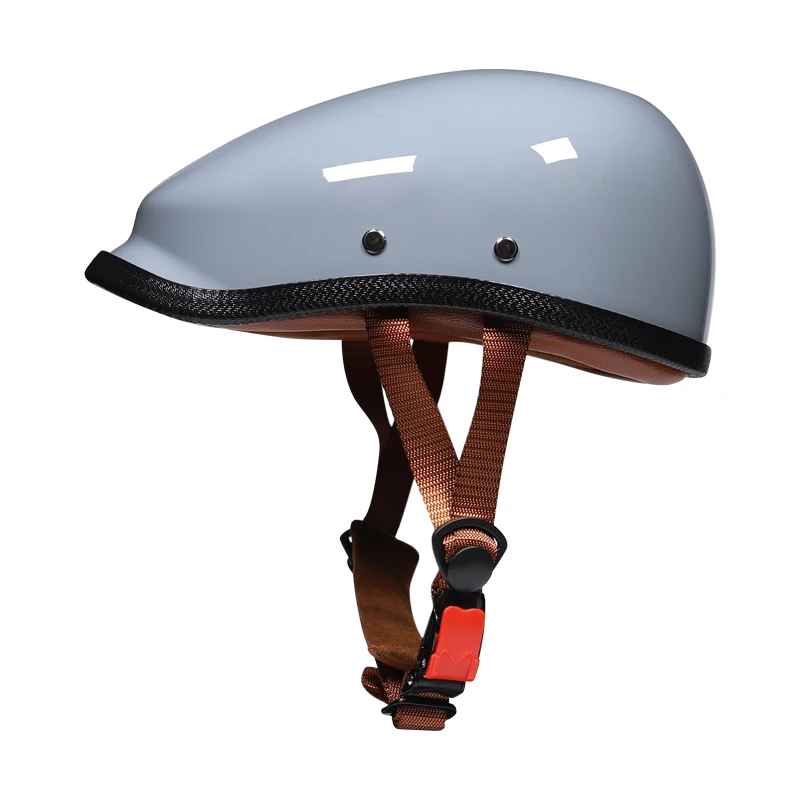 

1Piece 57-62cm ABS Plastic Motorcycle Helm Motorcross Capacete Half Helmet for Retro Matte Bright Black