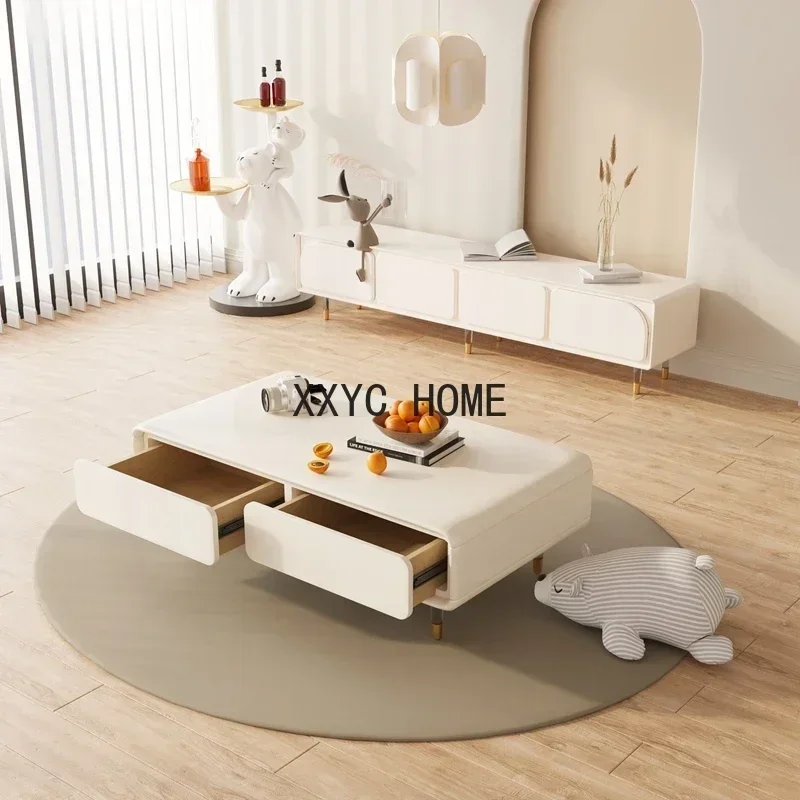 

Storage Minimalist Modern Design Books Rectangular Coffee Tables Premium Marble Mesitas De Noche Home Furniture