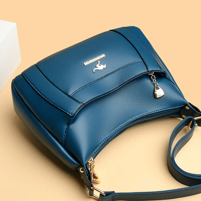 

2025 г. Сумка для молодых женщин. Новая женская сумка через плечо из мягкой кожи. Универсальная сумка через плечо для пожилых мам большой вместимости.