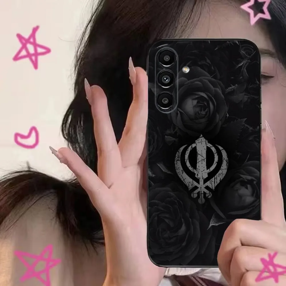 Sikhism Khanda  Phone Case For Samsung S24,S21,S22,S23,S30,Ultra,S20,Plus,Fe,Lite,Note,10,9,5G Black Soft Cover