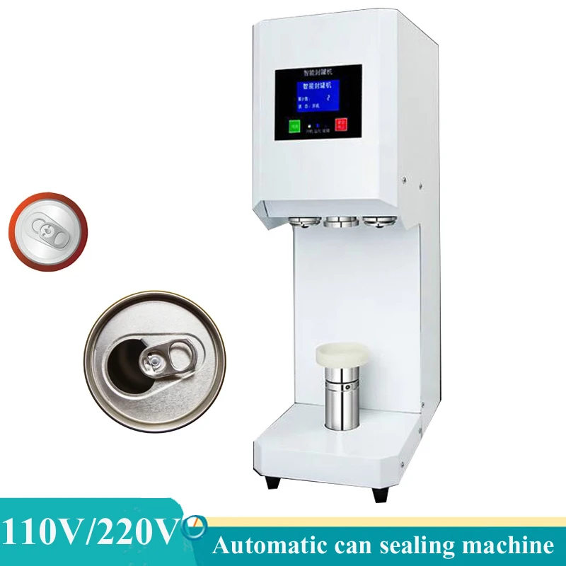 ماكينة ختم العلب التجارية الأوتوماتيكية بالكامل ماكينة ختم علب البلاستيك ماكينة تغطية علب البيرة المصنوعة من الألومنيوم