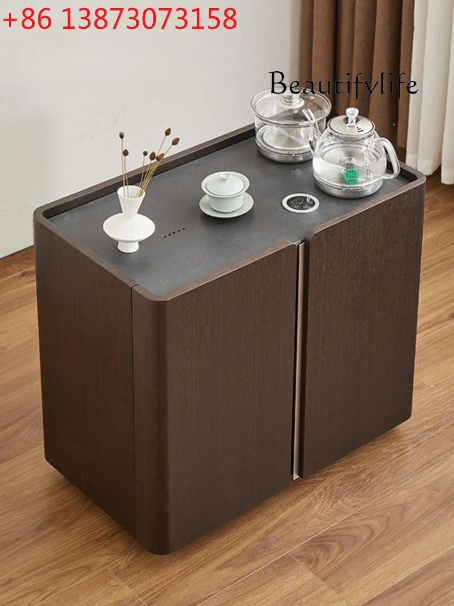Italian Minimalist Tea Cabinet Kettle Integrated Modern Light Luxury Advanced Mobile Side Table