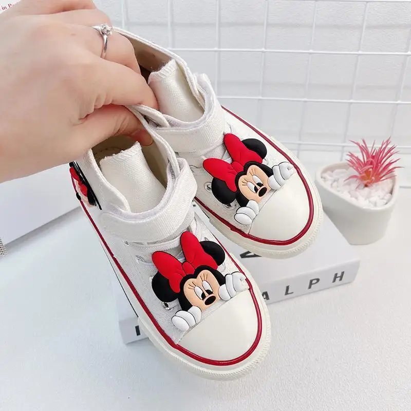 Girls' Canvas Shoes Spring and Autumn High-top Low-top Spring Spring Children's Children's Baby Autumn New Shoes