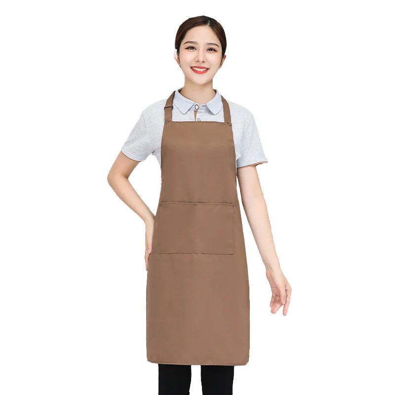 Kitchen Cooking Apron for Women and Men Large Pockets Simple Waterproof Waiter Bbq Aprons Baking West Restaurant Cafe Overalls