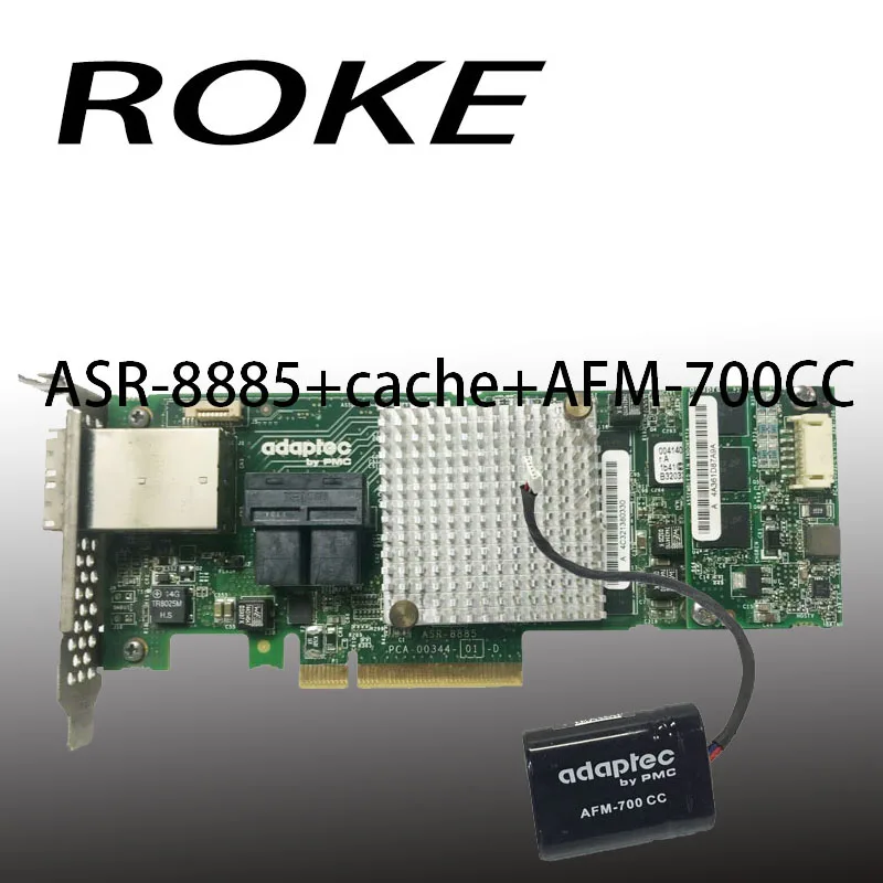 Imagem -01 - Adaptec-raid Sas Controlador com Bateria 8885 2277000-r Pci-e 16 Portas 12gb Asr8885