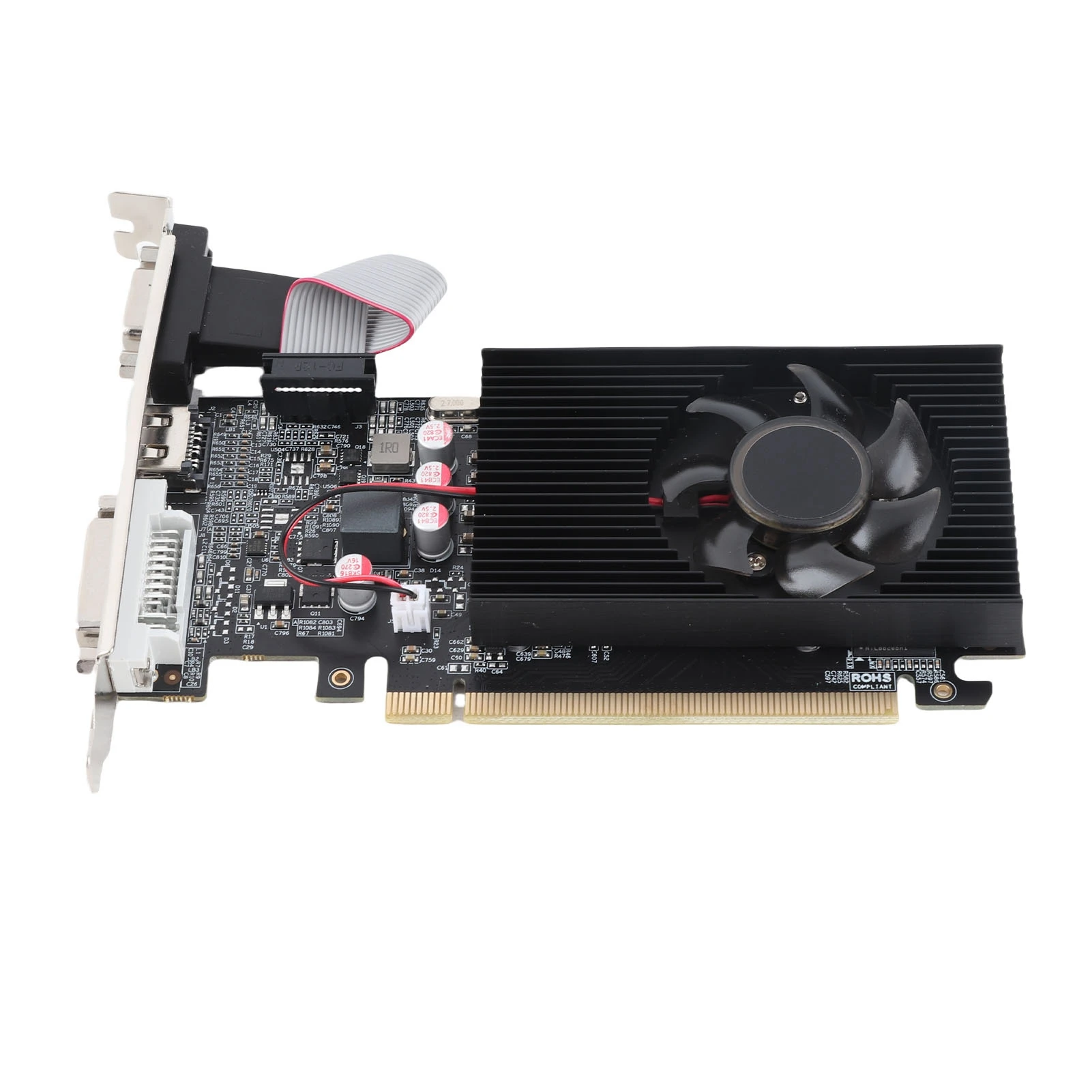 GT710 2GB DDR3 64BIT PCI E Graphics Card 2560X1600 Resolution Silent Desktop Computer Gaming Graphics Card for Win 10 11 7 8