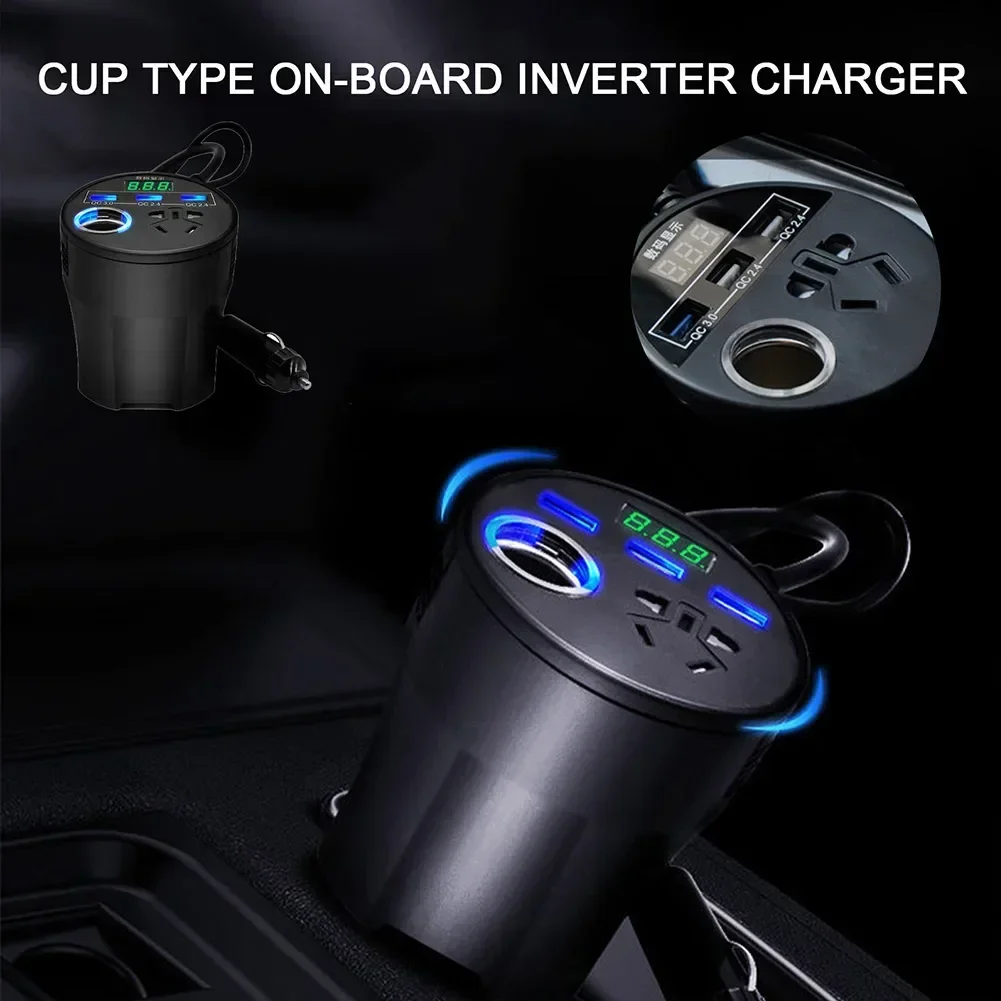 DC 12V/24V 150W 12V To 220V Automotive Power Inverter And 110V Digital Voltage Transformer Car Inverter For Car Accessories