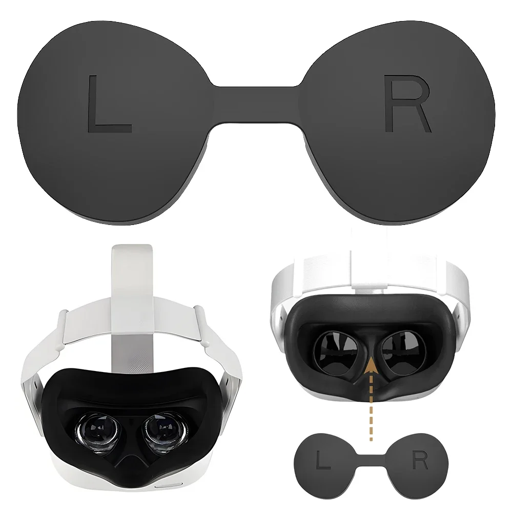 Silicone VR Lens Protector Cover Anti-scratch VR Lens Cap Dustproof Protective Lens Cover for Meta Quest 3S VR Accessories