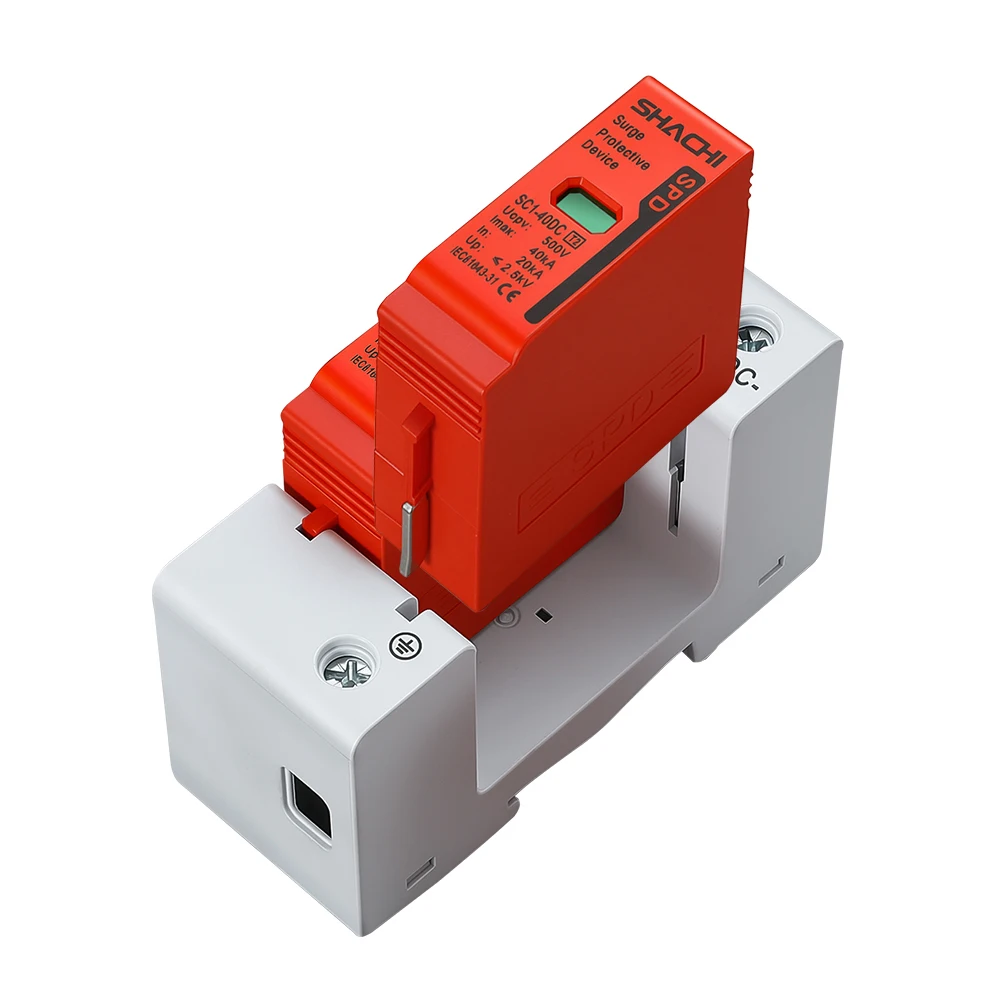 DC2P Series Surge Protection Device 500V 600V 800V 1000V 10-20KA 20-40KA for Photovoltaic Solar System Lightning Protection