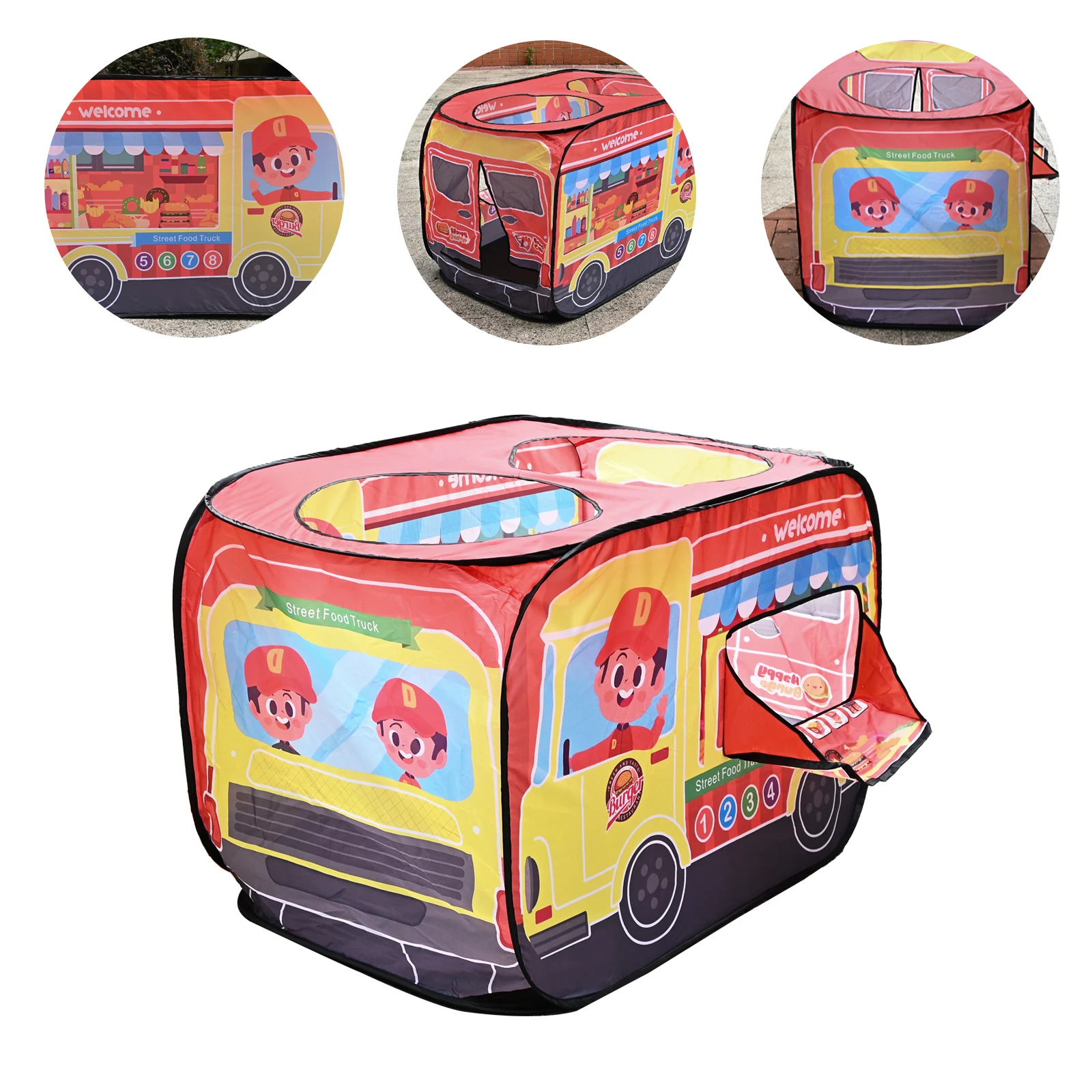 Children'S Indoor Small Tent Burger Shop, Car Tent House, Game House, Convenient Foldable House For Boys And Girls, Baby Toys