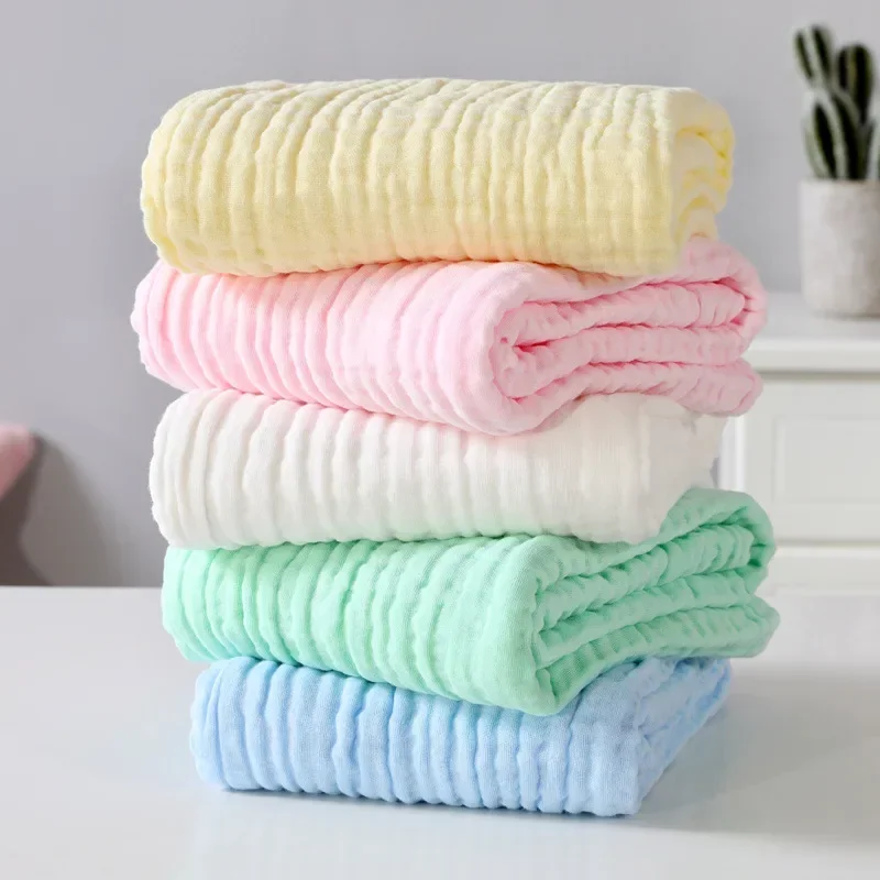 Newborn Bedding Sleeping Blanket Baby Accessories Boys Girls Bath Shower Towel Bathrobe 6 Layers Kids Muslin Swaddle Wrap