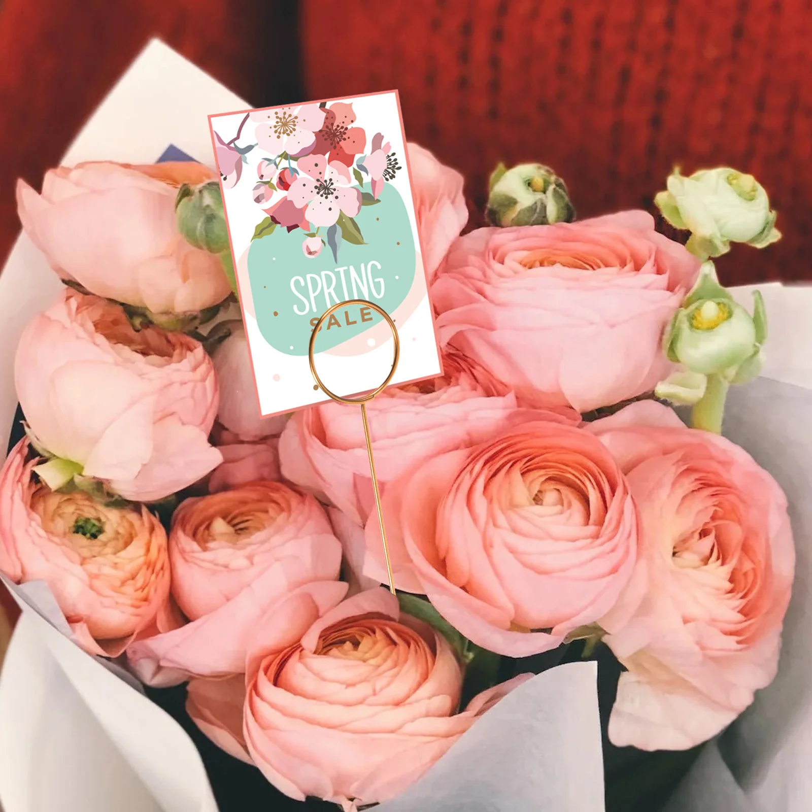 Décorations de Table de Mariage, Porte-Fleurs Rond, Clips de Cartes Florales, Porte-Photos, 10 Pièces