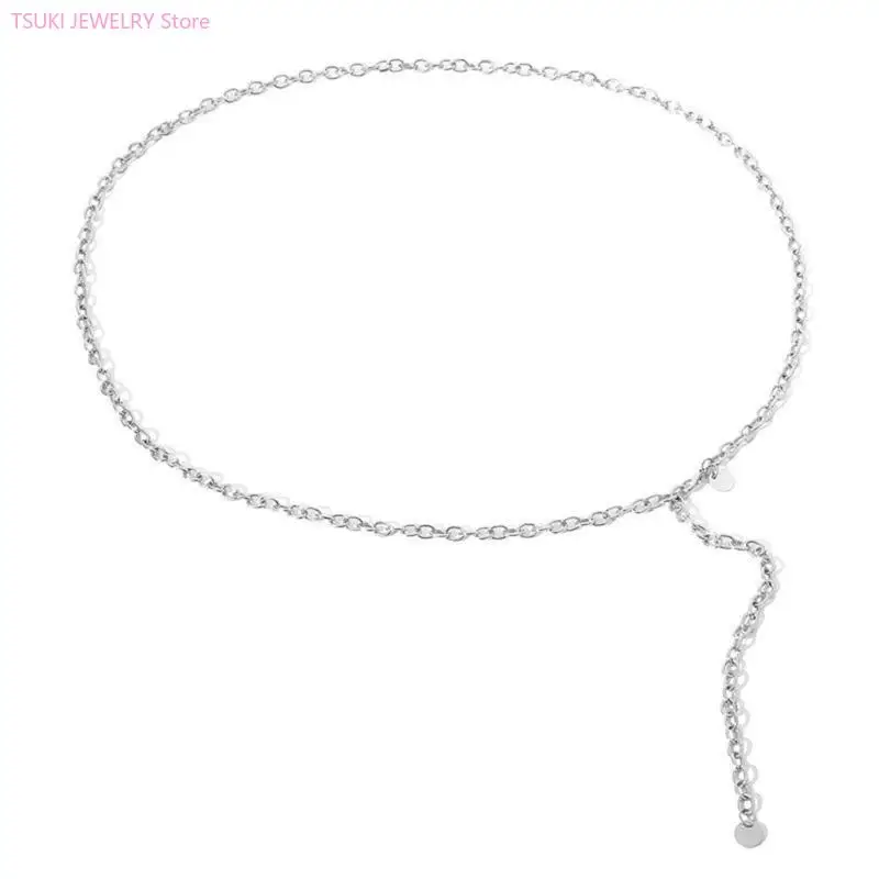 62KE Elegant Waist Chain Sequins Design Trendy Waistband Chain Belt for Parties