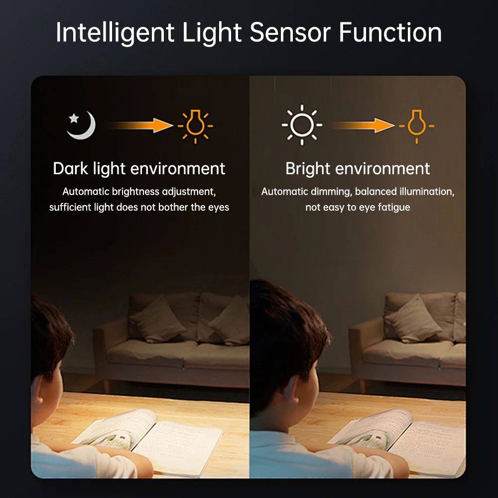 Imagem -05 - Presença Humana Sensor Indução Night Light Corpo Humano Indução Lâmpada sem Fio Sucção Magnética Carregamento Sensing Light Corredor