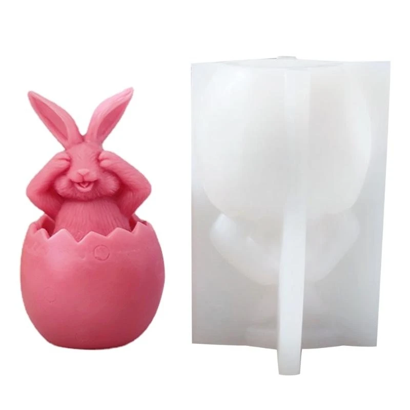 

Silicone Mold Long-Eared Egg Rabbit Mold Reusable Bunny Resin Mold DIY Plaster Decoration Craft