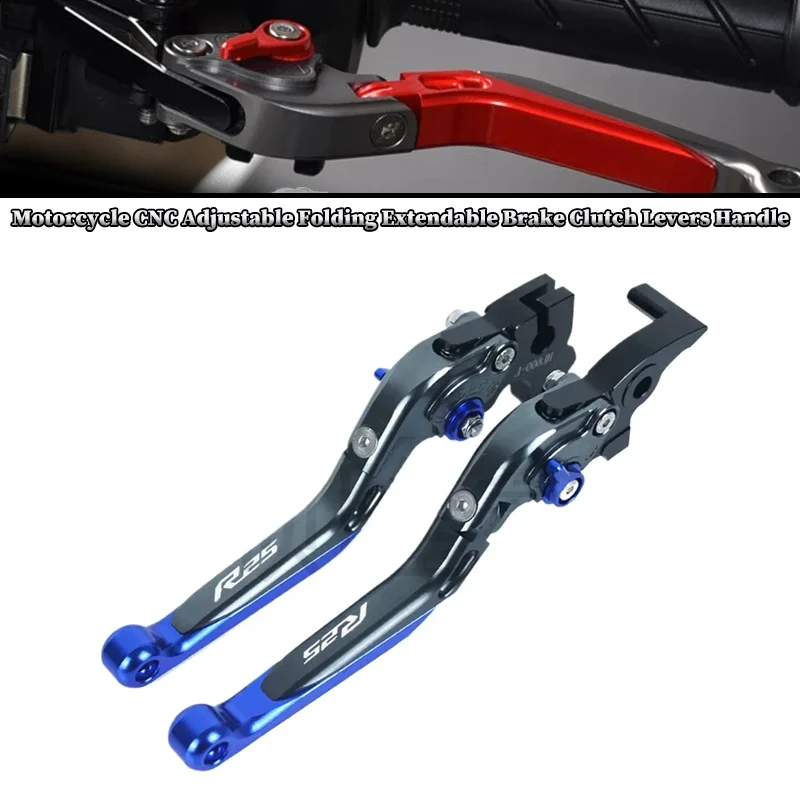 

Motorcycle CNC Adjustable Folding Extendable Brake Clutch Levers Handle For YAMAHA YZFR25 YZF-R25 2015-2013