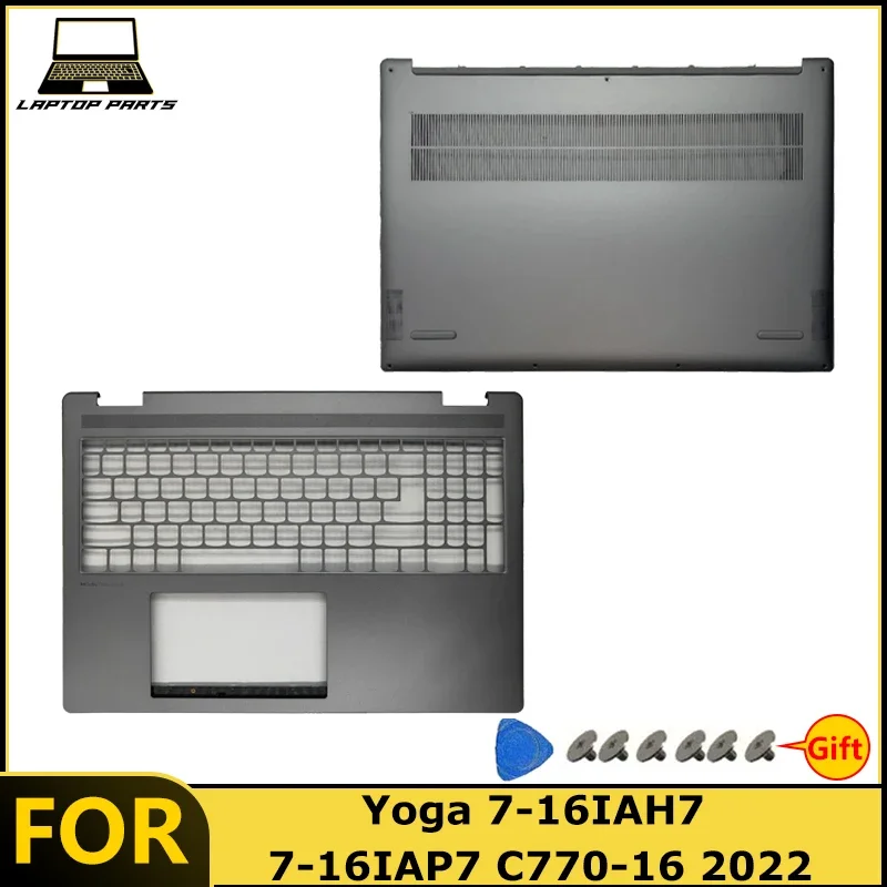 New For Yoga 7-16IAH7  7-16IAP7 C770-16 2022 Palm Rest/Upper Case/Keyboard Deck Bottom Case/Lower Case/Base Cover
