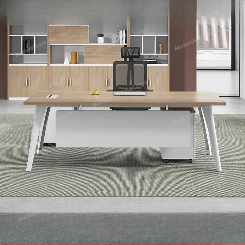 Asthetic Brown Executive Desk Leg Support Strong Drawers Luxury Executive Desk Modern Cheap Mesa De Escritorio Office Furniture