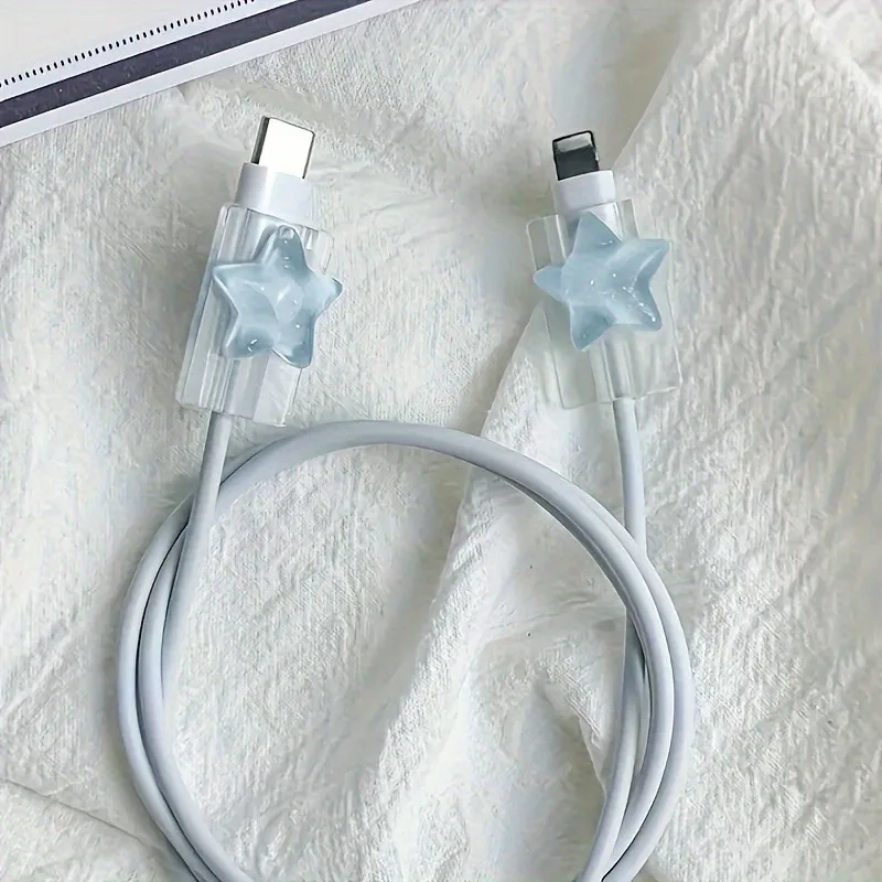 Korea Cute 3D Ocean Stars Charger Protector Cover Charger Line Protectors Winder Organizer Protector Cover Accessories