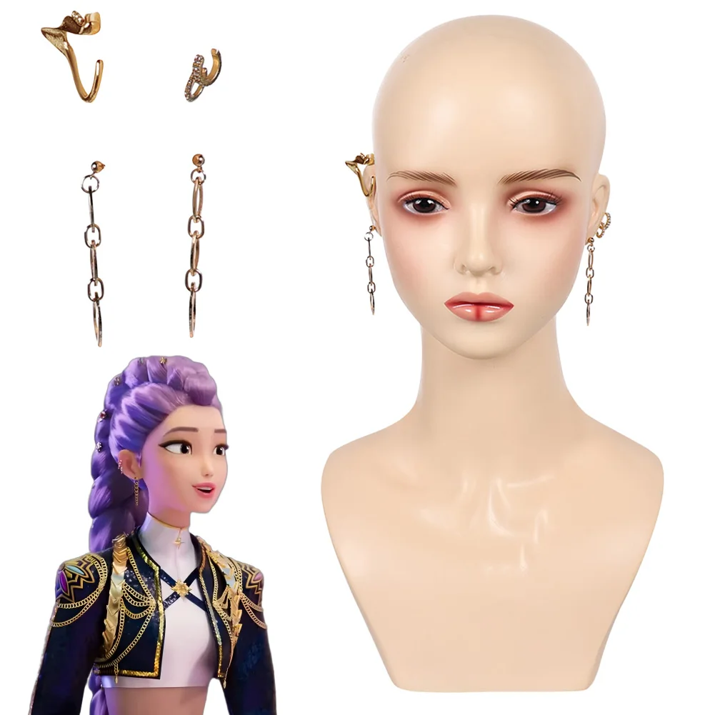 

2025 мультфильм «Охотник на демонов» KPop, серьги Руми для косплея, аксессуары, костюм, маскировка, Хэллоуин, карнавал, реквизит для ролевых игр