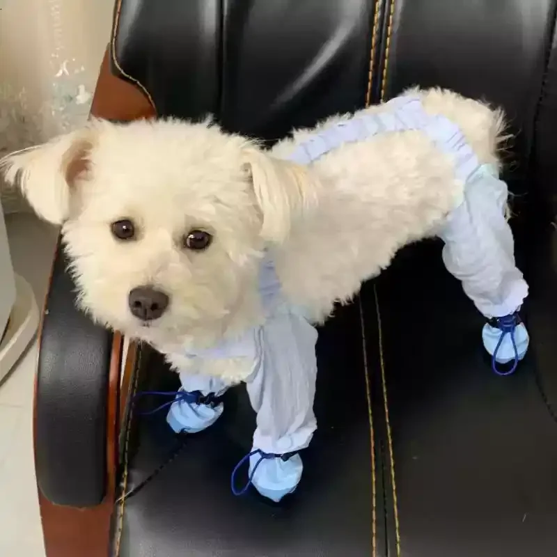 Dog Outdoor Anti Dirty and Anti Urine Overalls, Medium-sized and Small Dog Jumpsuit, Pet Jumpsuit Shoe Cover