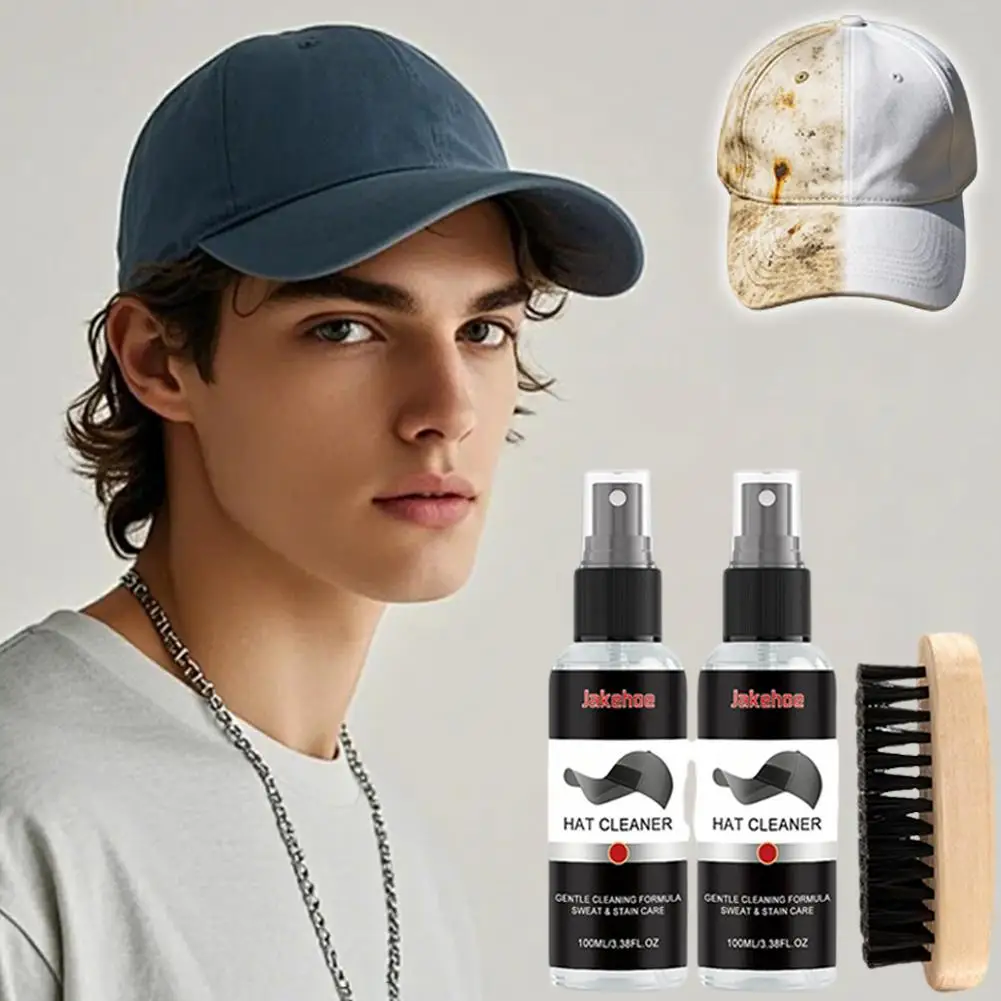 

Gentle Hat Cleaning Set Deep Cleaning Stain And Odor Remover Fresh Scent Fabric Safe Baseball Hat Care Kit For Daily Use