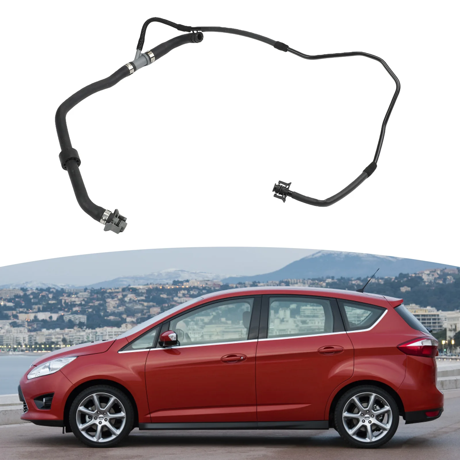 For Ford Radiator Coolant Overflow Hose 1829702 for Focus For Mk3 1 0 for ecoboost Engine Installation Replacement