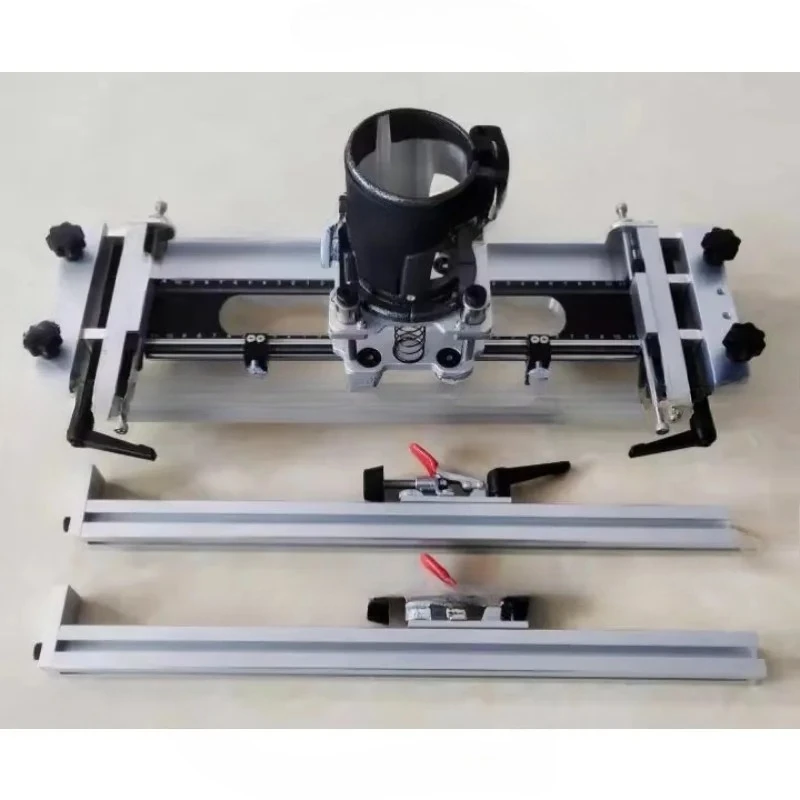 Invisible Hinge Cross-Hinge Slot Cutter Aluminum Alloy Door/Window Lock Hole Drill Invisible Handle Two-in-One Slot Cutter