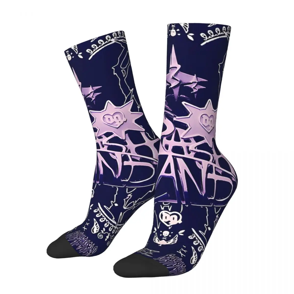 Retro BLADEE DRAINGANG BANDANA Men's compression Socks Unisex Harajuku Seamless Printed Novelty Crew Sock