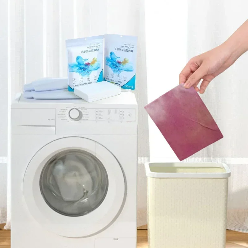 Color-absorbing Paper Laundry Tablets Fabric Color Absorber Anti-Staining Clothes Sheets Anti Cross Dyeing Absorbent Paper