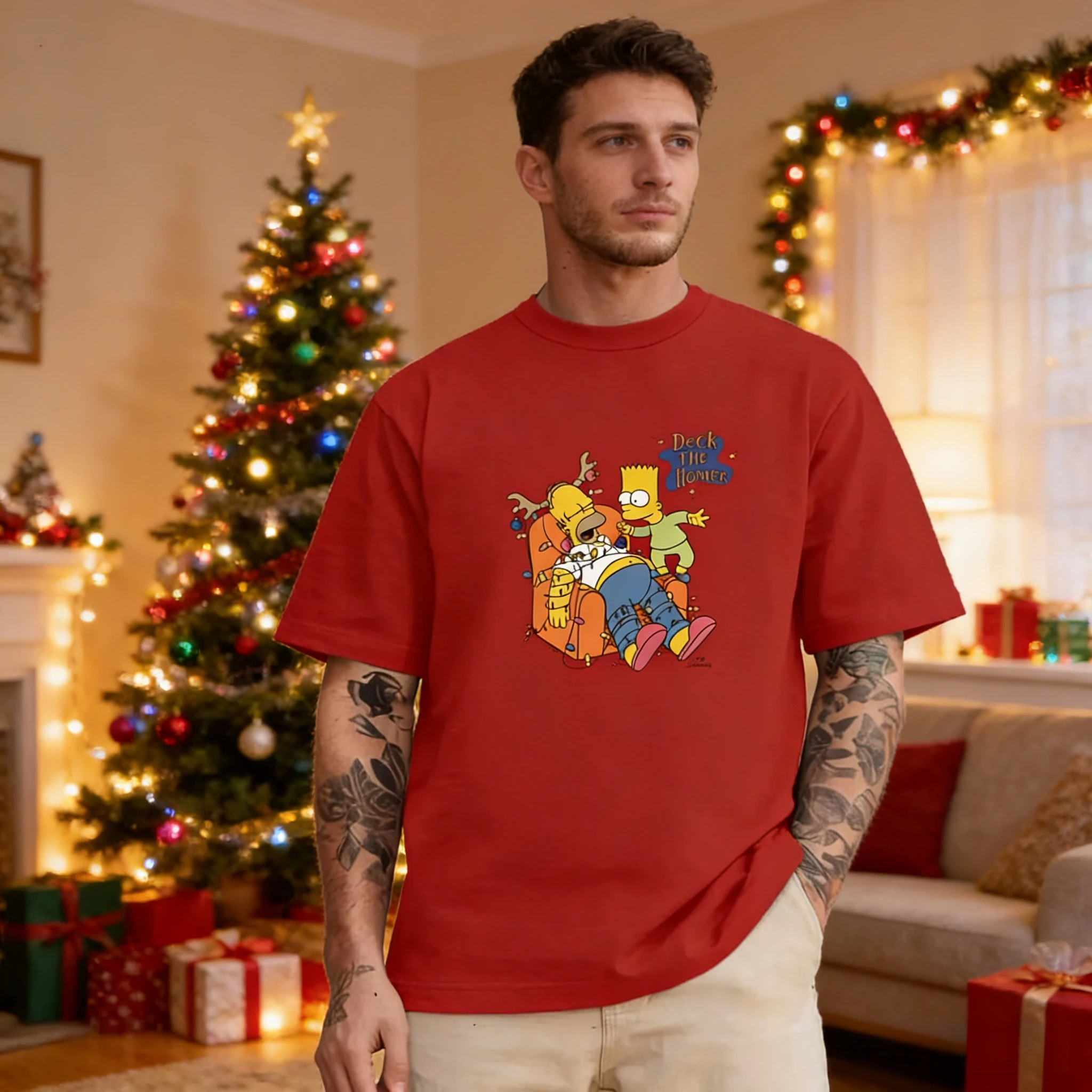 

2026 Summer Disney Fun Edition Bart Simpson Printed Cotton T-shirt Fashion Loose Comfortable Short Sleeve for Men and Women