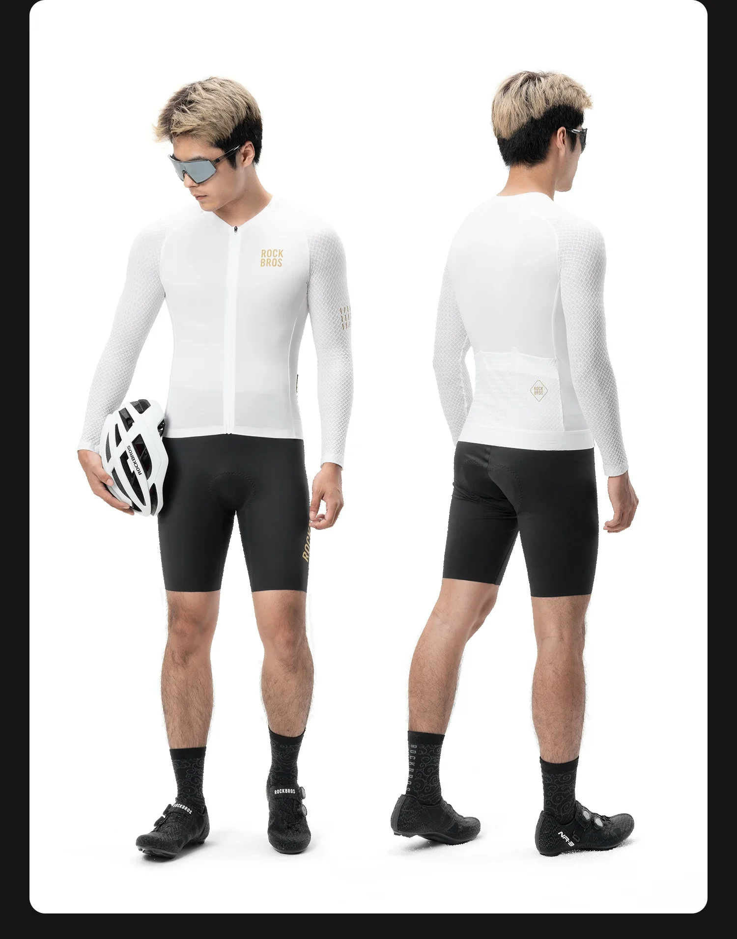ROCKBROS Herren Fahrradjacken Sommer Langarm Top Radtrikots Männlich Atmungsaktiv Schnell Trocknend Sport MTB Rennrad Jacke – Detail 9