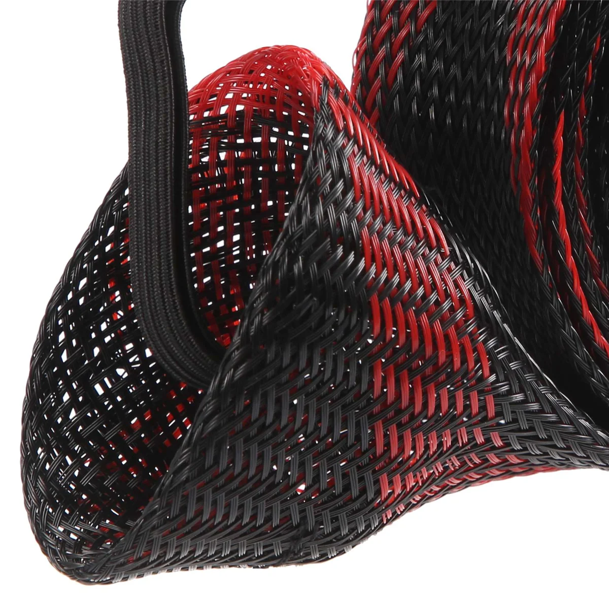 ABKM 8Pcs Fishing Rod Sleeve Sock,Fishing Rod Cover Scalable Braided Mesh Rod Sleeve Fishing Tools Accessories with Lanyard