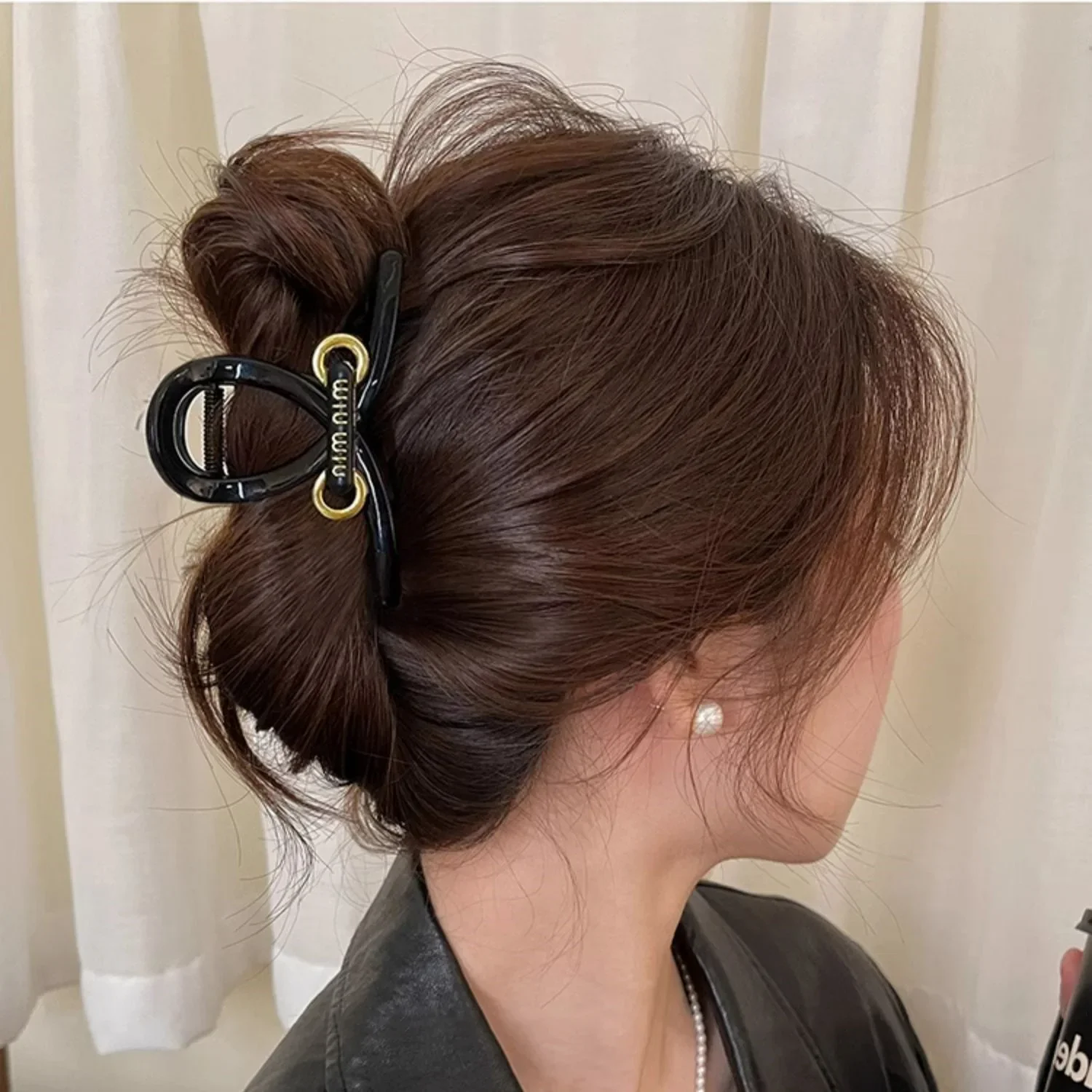 

2025Flocking Pearl Hair Clips for Women Hairpin Water Diamond Hair Claw Clip Hair Accessories Elegant Girls Headwear