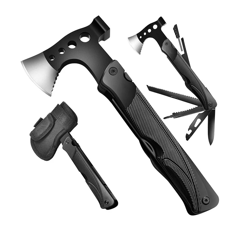 

Outdoor Camping Extended Handle Portable Folding Camping Survival Tool Tactical Multi-functional Axe Lightweight Compact
