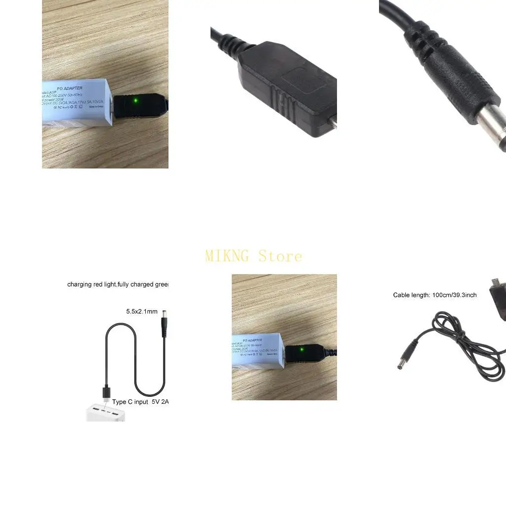 Podwodność zasilacza typ typu C do DC5521 Ładowarka Kabel adaptera dla najlepszej sprzedaży baterii 8,4 V