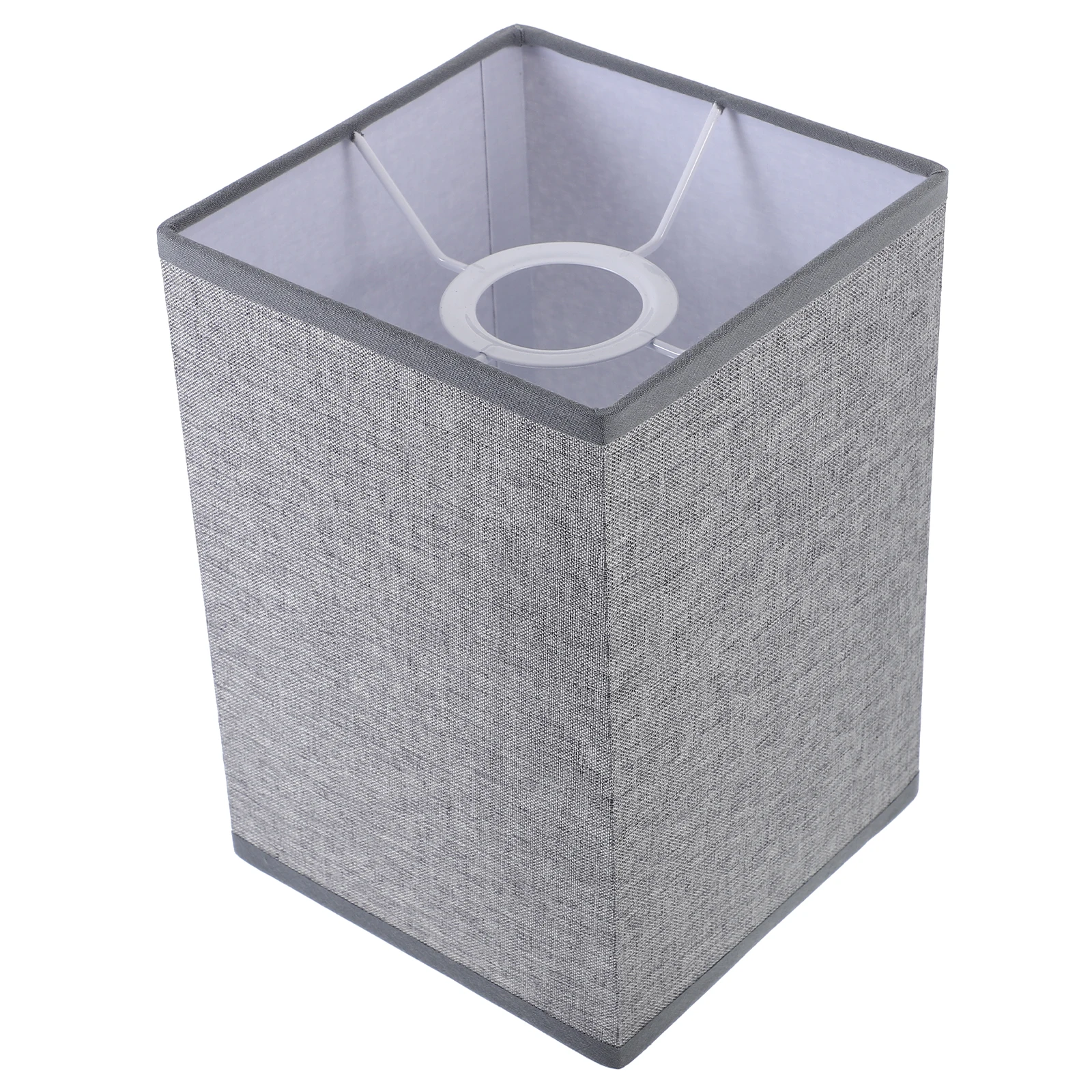 

Square Lampshade Grey Linen Fabric Cover Desk Floor Shades Soft Light Bedroom Living Decor Removable Washable Practical