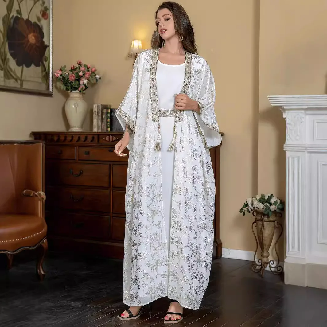 Abito da donna musulmano del Medio Oriente Abaya con abito abbronzante estivo transfrontaliero per il commercio estero