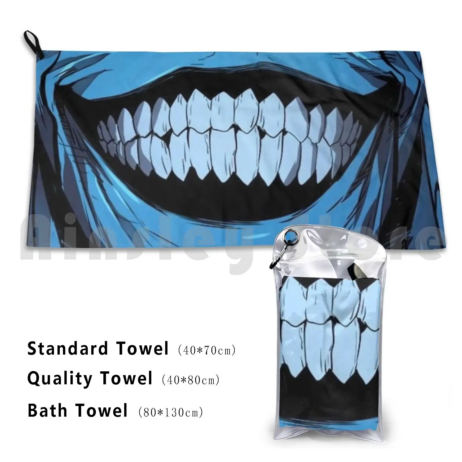 Manhwa King Smile Bath Towel Beach Cushion Solo Sung Jin Woo Manga Anime Level Up