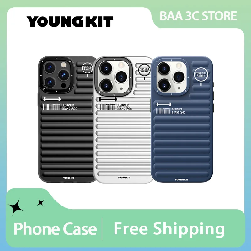 

Оригинальный чехол для телефона YOUNGKIT, защитный чехол от падения для IPhone 15 16 Pro Max, чехол для мобильного телефона
