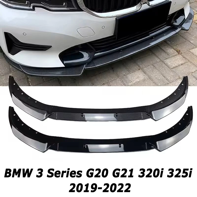 Car Front Bumper Lip Spoiler for BMW 3 Series G20 G21 320i 325i 2019-2022 Wrap Corner Splitter Exterior Car Accessories